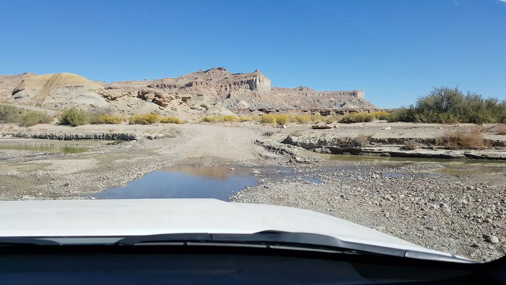 The river was almost dry when we passed.